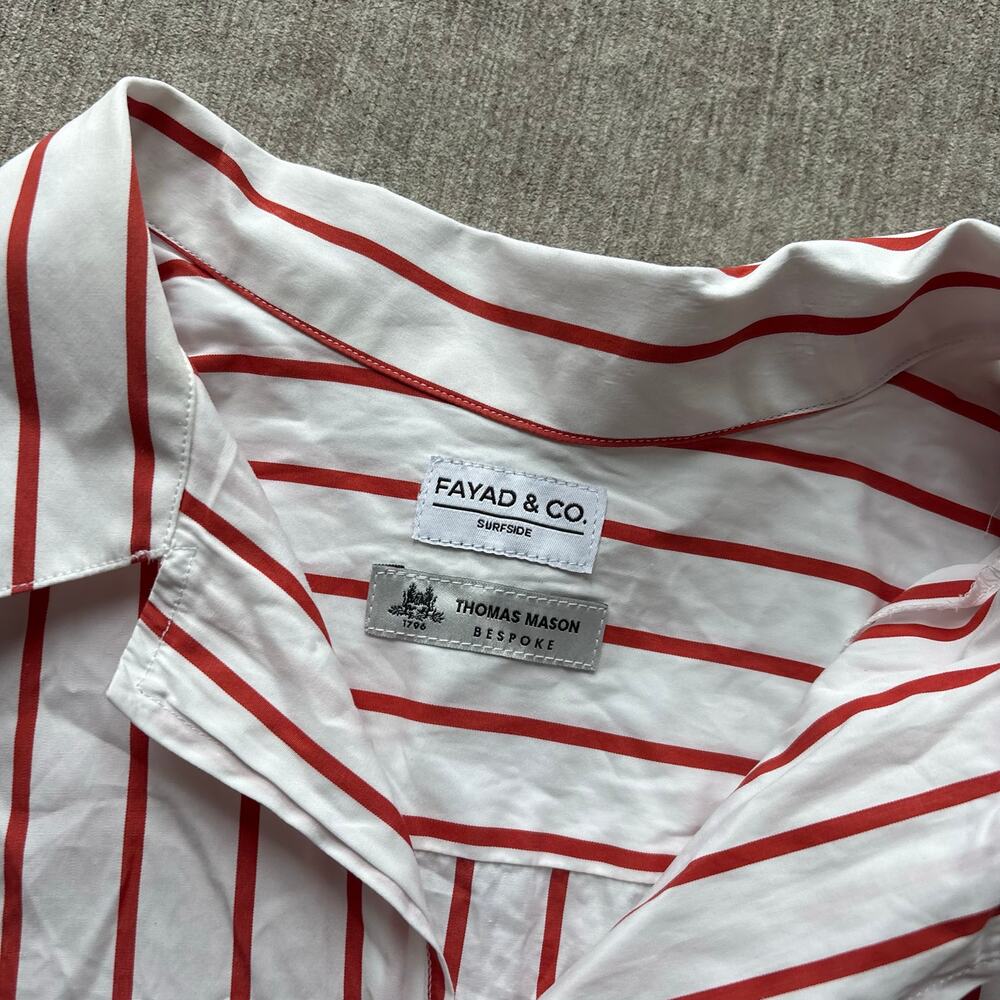 $450+ Fayad & Co. Men’s Striped Button Down Shirt - Picture 2 of 4
